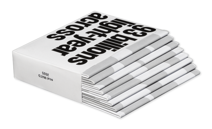 Cover of the specimen book Questions of Size designed by Orlando Brunner